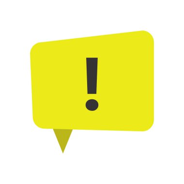 Ünlem işareti vektör simgesi. uyarı sembolü.