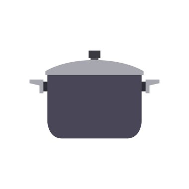 İzole edilmiş mutfak ve aşçı sembolü. Ağ için mutfak ve ev eşyaları sembolü.