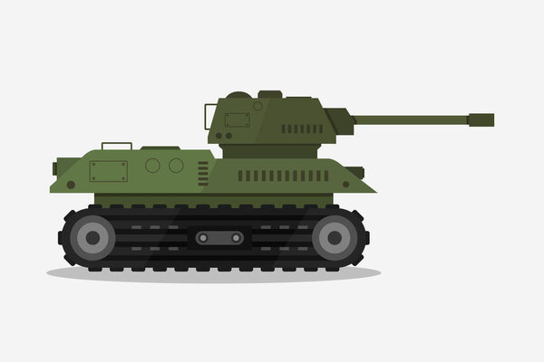 modern tank icon, flat style