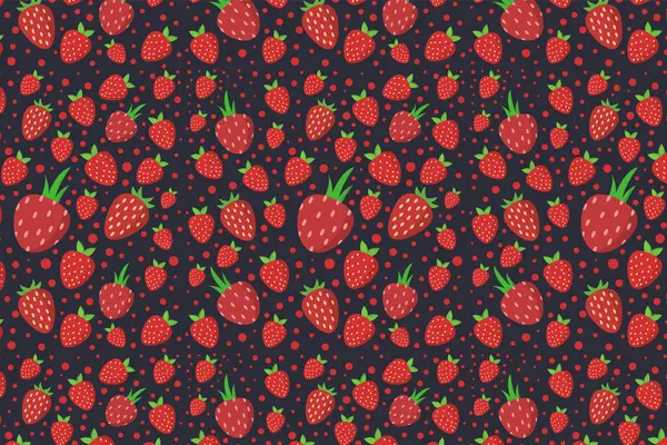 Çilek desenli vektör çizimi