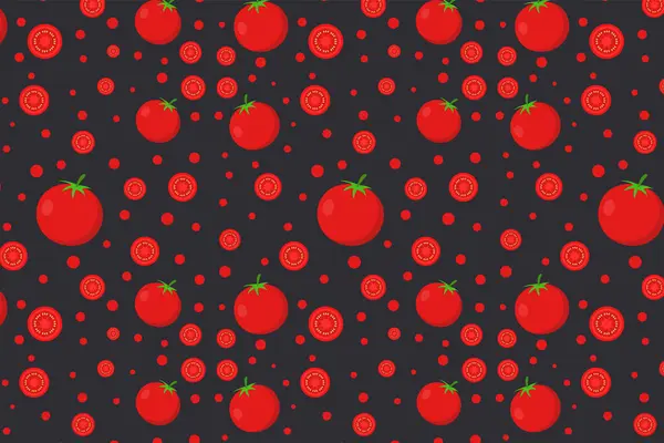 Kırmızı domates deseni. vektör illüstrasyonu.