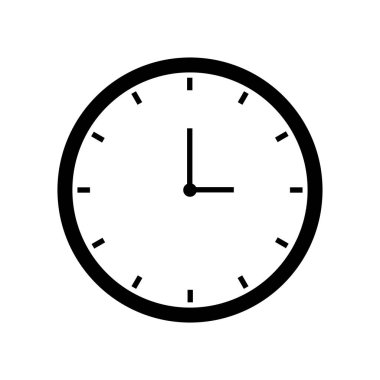 saat vektörü ince çizgi simgesi