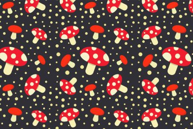 Mantarlı kusursuz desen