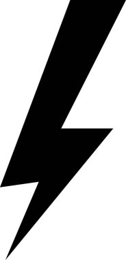 Şimşek simgesi katı biçimde simgesi