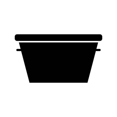 Küvet simgesi, vektör illüstrasyonu