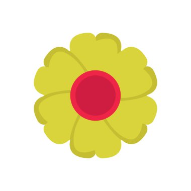 çiçek simgesi, düz tasarım biçimi