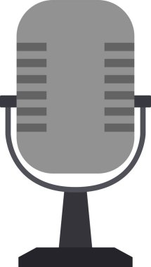 Mikrofon simgesi. Düz tasarım stili.