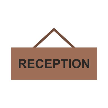 Beyaz arkaplanda otel simgesi vektörü