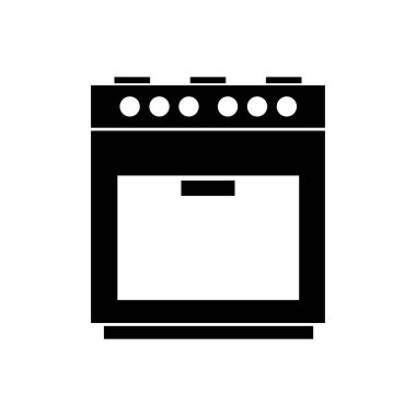 Fırın ikonu. Beyaz arkaplanda izole edilmiş vektör illüstrasyonu
