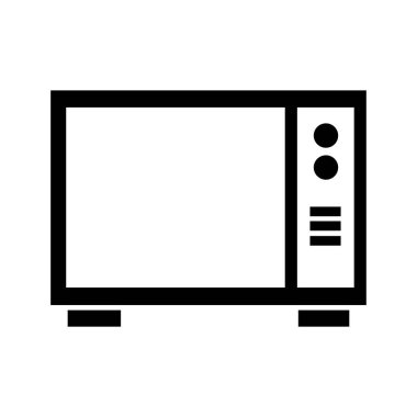 TV vektörü glyph düz simgesi