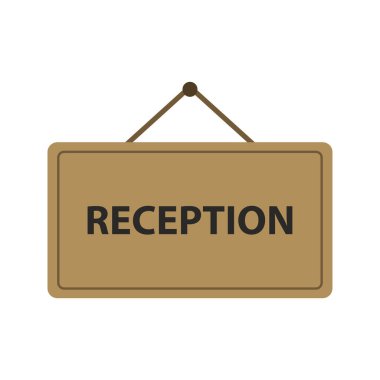 resepsiyon işareti vektör simgesi