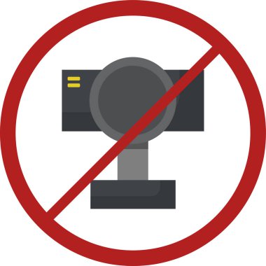 Kamera simgesi yok, vektör illüstrasyonu