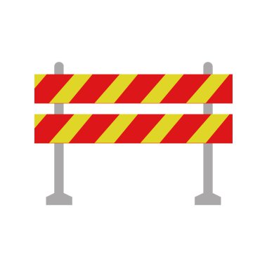 bariyer simgesi. bariyer vektör illüstrasyonunun düz tasarımı