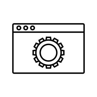dişli simgesi. vektör izole çizimi