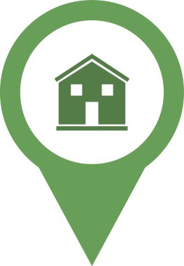 ev konumu pin vektör illüstrasyonu
