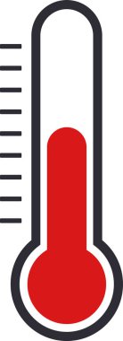 Bir termometre simgesinin vektör çizimi