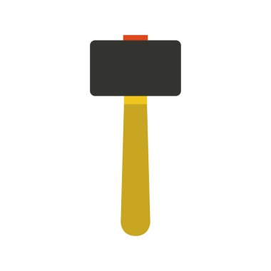 Kürek aracı düz simge vektör tasarımı