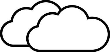 Bulut. Web simgesi basit illüstrasyon