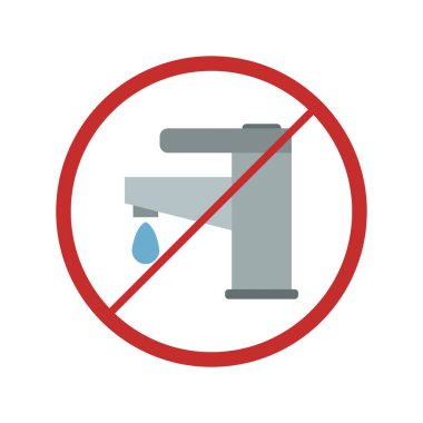 vektör su musluğunun düz simgesi.