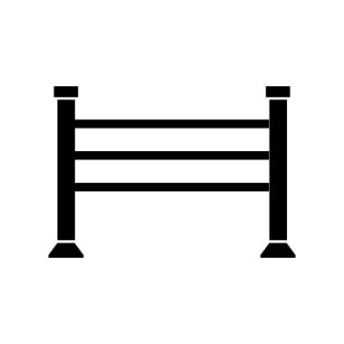 Beyaz arka plan üzerinde tezgah şeffaf işareti izole tezgah simge vektör