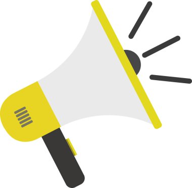 duyuru megafon simgesi düz stil