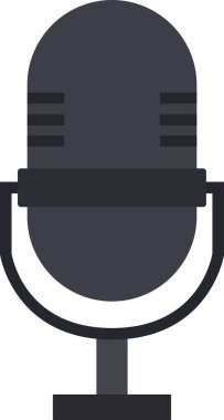 Mikrofon. Web simgesi basit illüstrasyon