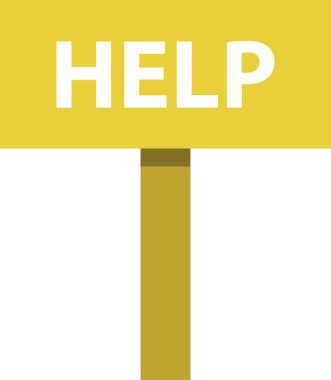 Düz vektör simge yardım