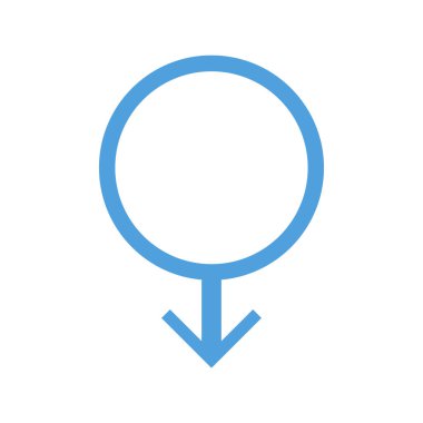 Soyut arkaplanda kadın cinsiyet simgesi izole edildi