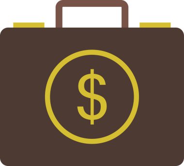 çanta çanta dolar simgesi düz stil