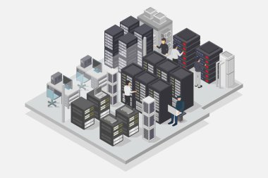 İzometrik ofis merkezi, şehir binası