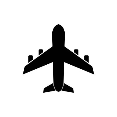 Havaalanı uçak seyahat simgesi ana hat biçiminde