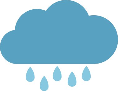 Bulutlu hava yağmuru simgesi