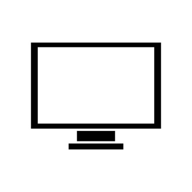 bilgisayar monitörü ikon vektör illüstrasyonu