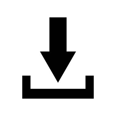 ok aşağı simgesi, basit vektör illüstrasyonu