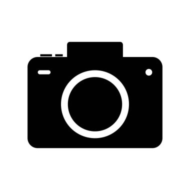 Kamera simgesi. Vektör illüstrasyonu