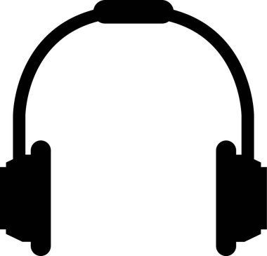 Web ve mobil uygulaması tasarımı, kulaklık logo kavramı için beyaz arka plan üzerinde izole kulaklık simge vektör