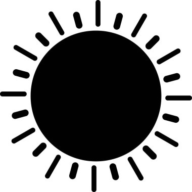 Güneş. Web simgesi basit illüstrasyon