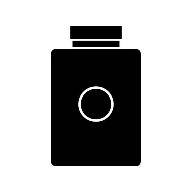 vektör siyah parfüm simgesi beyaz arkaplanda izole.
