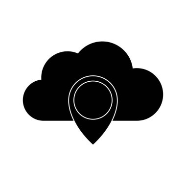 bulut vektörü düz simgesi