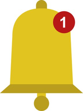 Çan Düz Vektör Simgesi