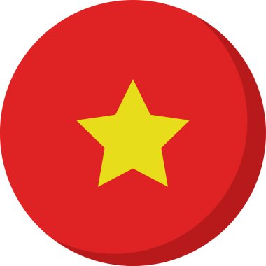 Çin bayrağı ülke simgesi düz stil