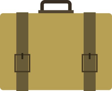 Bavul. Web simgesi basit illüstrasyon