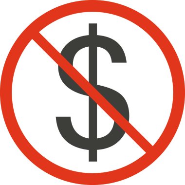 Dolar düz vektör simgesi