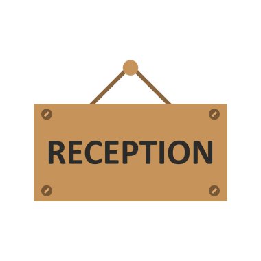 resepsiyon ikonu vektör illüstrasyonu