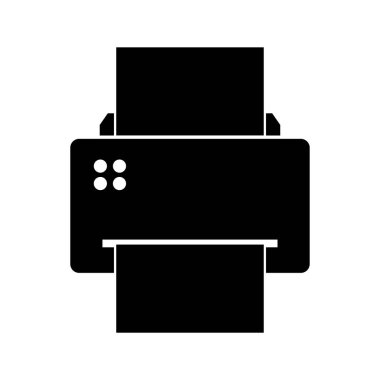 Beyaz arkaplanda yazıcı vektör simgesi