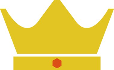 Beyaz arkaplan vektör illüstrasyonunda altın taç