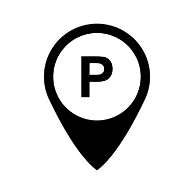 konum vektörü düz simge