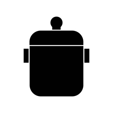 Mutfak aletlerinin siyah ve beyaz silueti vektörü beyaz grupta izole edilmiş