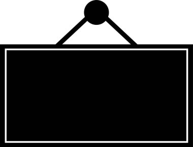 Kara tahtanın minimalist vektör illüstrasyonu