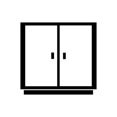 Kapı simgesinin vektör illüstrasyonu